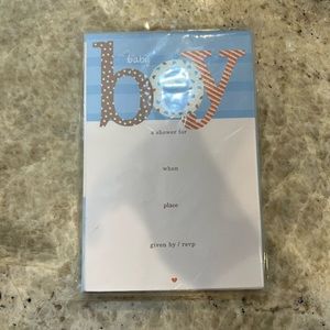 BRAND NEW American Greeting Boy Baby Shower Invitations (set of 3)